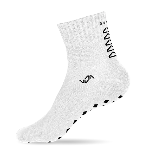 EVOV Ankle Grip Socks - White