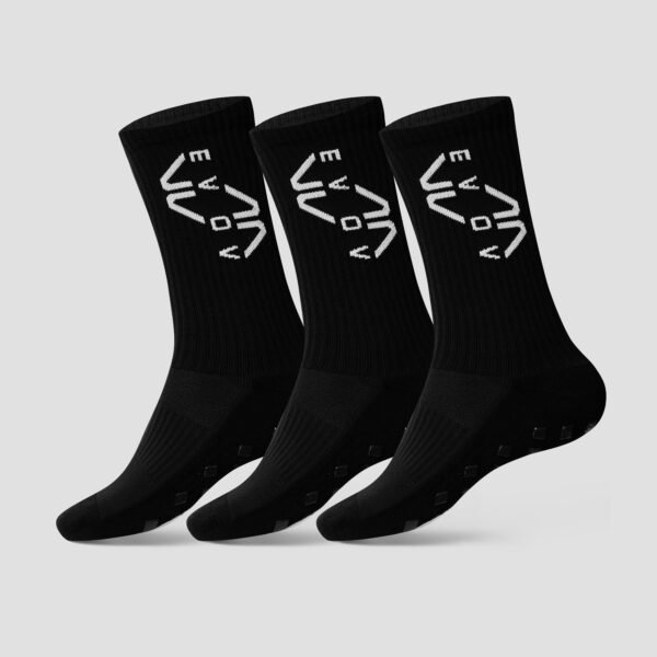 EVOV Crew Grip Socks - Black - Image 6
