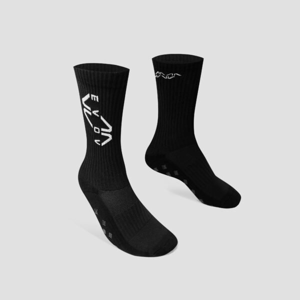 EVOV Crew Grip Socks - Black - Image 4