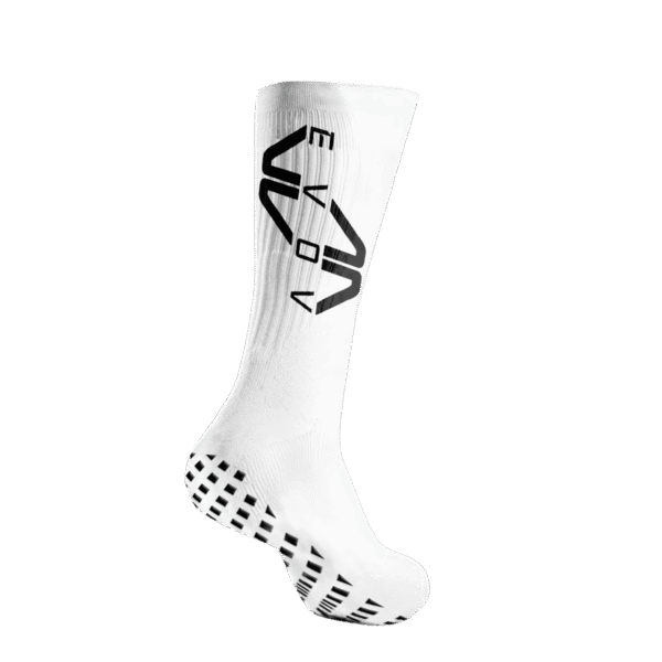EVOV Crew Grip Socks - White